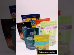 ISO/SGS Matt Shiny Finish Ziplock Food Packaging Bag Cmyk Цветовая палитра video