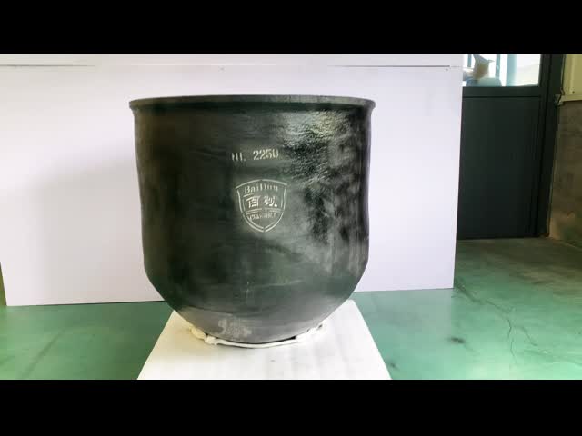 Metal Melting Silicon Carbide Graphite Crucible Round Low Slag Adherence