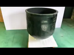 Metal Melting Silicon Carbide Graphite Crucible Round Low Slag Adherence