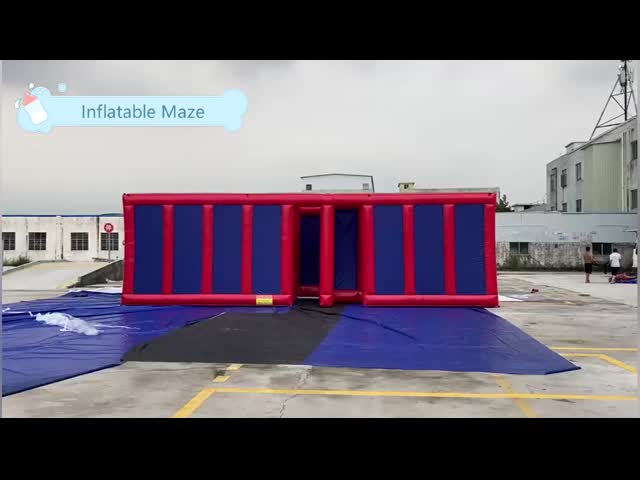 Игры коммерчески полосы препятствий лабиринта хеллоуина темы тыквы раздувной раздувные для детей видео