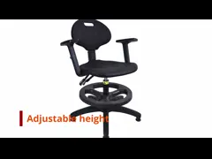 360mm Back Esd Lab Pu Leather Armchair Anti Static Esd Office Chairs Backrest With Armrest