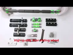 Сдвижное гардеробное колесо оборудование Долговечность двойная мягкая закрывающаяся дверь шкивка амортизаторы ролики video