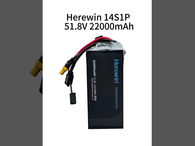 14S1P 51.8V 22000 MAh Lipo Drone Battery 25C Herewin Intelligent Flight Battery