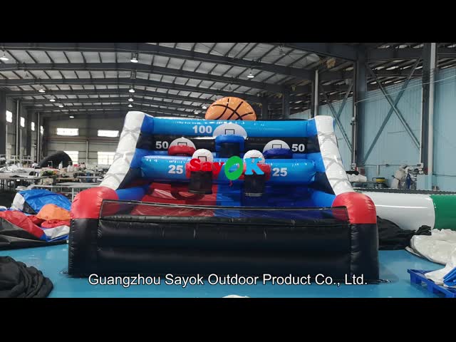 膨脹可能な野球の試合4x4x3mHの防水シートの膨脹可能なスポーツのゲームの子供の野球の試合の爆発の射撃のテーブル