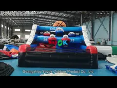 Tabella gonfiabile della fucilazione di esplosione del gioco di pallacanestro dei bambini dei giochi di sport della tela cerata gonfiabile del gioco di pallacanestro 4x4x3mH