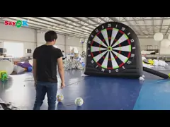 Giant Football Target 10ft Tall Inflatable Sports Games Outdoor Dartboard With 8pcs Soccer Balls