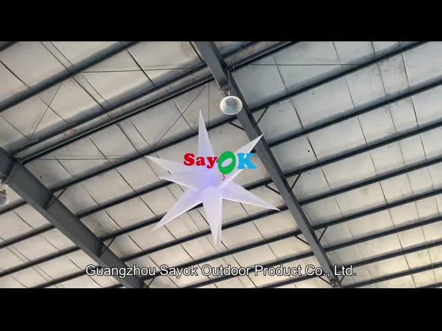 2m Inflatable Lighting Decoration Hanging Star Outdoor Activity Decorative Lamp