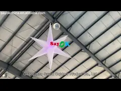 2m Inflatable Lighting Decoration Hanging Star Outdoor Activity Decorative Lamp
