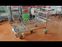 4 колеса Грузоподъемность 500 кг Тяжелый супермаркет Транспорт Грузовой склад Платформа тележка video