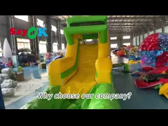 Outdoor Inflatable Slide Commercial Inflatable Skateboard For Amusement Park Logo Printing