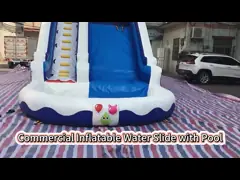 Дешевый коммерческий двойной сплэш двойной полосы надувный водный горка для продажи video