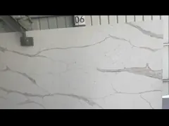 Calacatta Gold Details Very Good Quartz Surface 2/3 Cm Bathroom Vanity Flexural Strength 40-70