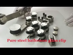 Бесрамочный стеклянный душевой зал Rolling Barn Sliding Door Track Hardware Kit с акриловой подножкой video