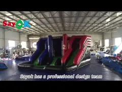 Inflatable Bouncy Slides Kids Inflatable Water Slide Pool Backyard Double Slide Jumping Bouncer
