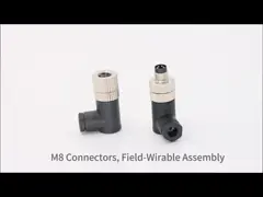 M8 Connector Field-wireable 3 Pin A Code Waterproof IP67 Industrial Circular Connector