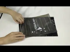 Black Pvc Zip Lock Poly Bags Custom Printed For Packaging Hoodie