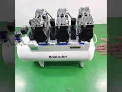 Compresor de aire dental de 220 V No contaminante Equipo dental libre de aceite Compresor de aire silencioso con secador