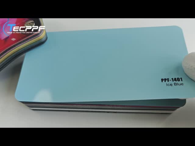 PPF-1401 Película de plástico de cor azul-gelo para automóveis