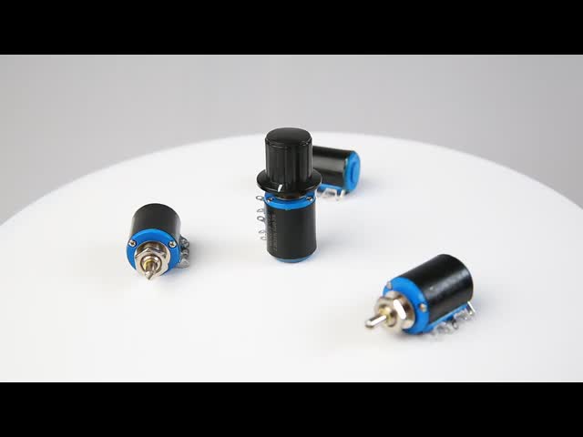 WXD3-12 1W 10k Ohm Wirewound Potentiometer 5-Turn Precision video
