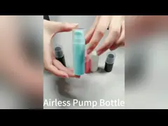 легкая роскошная 50 мл 80 мл заменяемая вращающаяся косметическая безвоздушная бутылка для крема и ухода за кожей video