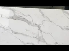 3cm Modern White Quartz Countertops 126''X63'' Calacatta White Quartz