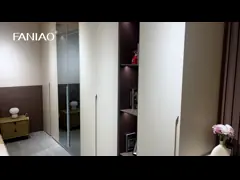 Современный белый гардеробный шкаф с зеркалом video