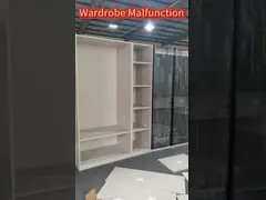 Площадка MDF из твердого дерева Белый гардероб шириной 75 см с лаком video