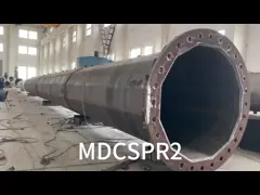 138 кВ Двосторонний 43 метров высота 0°~60° напряжение оцинкованный стальной столб video