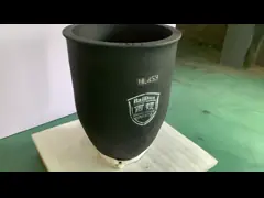 Round Black Metal Melting Crucible Graphite Silicon Carbide Conventional Circular Type