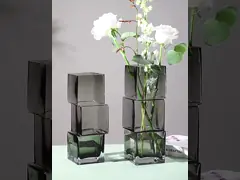 Современная декоративная стеклянная ваза Элегантный цветочный дисплей Центр для любой обстановки video