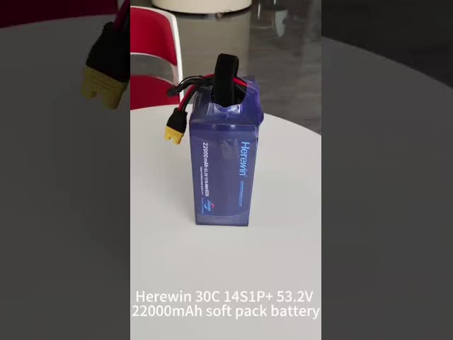 UAVs ヘリーウィン バッテリー 22000mAh 14S 53.2V 25C LiHvソフトパック バッテリー