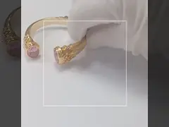 Plating Brass Bangle Bracelets Cuff Jewelry Garnet Stones Silver Jewelry Glitter CZ