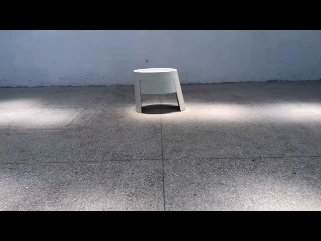 Small Genuine Leather Night Stand Leather Wrapped Nightstand For Hotel Villa