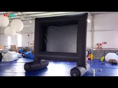 สวนสนุกหลังบ้านทำให้พองหน้าจอภาพยนตร์สวนสนุก 3m × 2.55mH จอภาพยนตร์กลางแจ้งที่ทำให้พองได้
