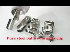 Функциональный стеклянный гарнитур для ванной комнаты с подвижным оборудованием с рамой из нержавеющей стали 304 video