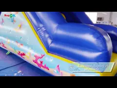 Small Inflatable Slide Wet And Dry Slide Anti Ruptured Logo Printing Outdoor Inflatable Water Slides