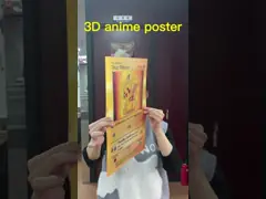 Japanese Anime Painting 3D Lenticular Poster 30*40 Cm For Wall Decoration
