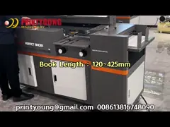 H10L A4 Intelligent Automatic 7.0 Touch Screen Feeding Glue Book Binding Machine with Feeding Cover video