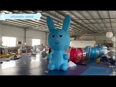 Inflatable Bunny Rabbits Inflatable Cartoon Characters With RGB Led Lighting Outdoor Mall Decor