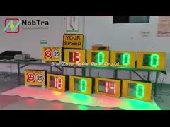 Железный материал Солнечный знак скорости с красно-зеленым цветом дисплея video