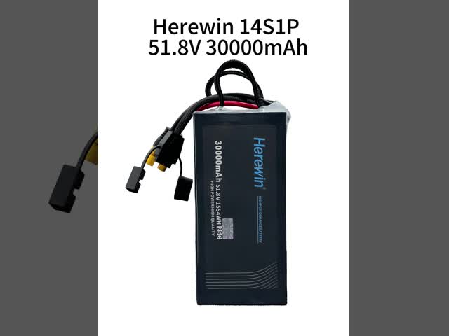 30000mAh Herewin Интеллектуальная батарея 14 S 51,8 V 25C LiPo UAV батарея в мягком пакете видео