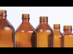 Amber color Small Glass Vials Packaging With Caps