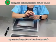 Back Tinted LCD Window Polyester Push Button On Off Switch With Adhesive Layer