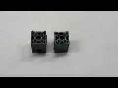 Dual Row 2*2 Black Zn-Line Pin Header Tin 100u'' Plated Terminals