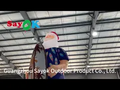Hawaiian Christmas Decration Model Inflatable Santa Claus On Beach Size 7.6m