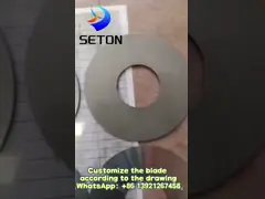China Affordable High Precision Round Blade Industria Slitting Round Blade video