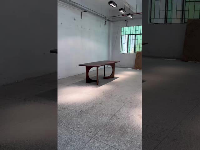 Modern Oak Wood Top Dining Table Customized Wood Finish Rectangle