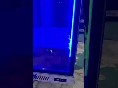 Коммерческий вертикальный холодильник для отображения напитков video