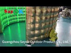 Customized Inflatable 360 Photo Booth Shape Enclosure Gold Inflatable Backdrop Booth