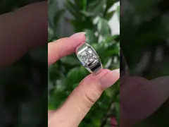 実験室で育てた ダイヤモンド 男性の指輪 18K 白金 E色 婚約と結婚式
